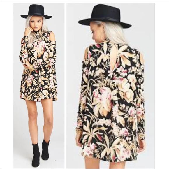 Show Me Your‎ Mumu Brady Botanical Cold Shoulder Tunic Mini Dress Size M - Picture 1 of 10